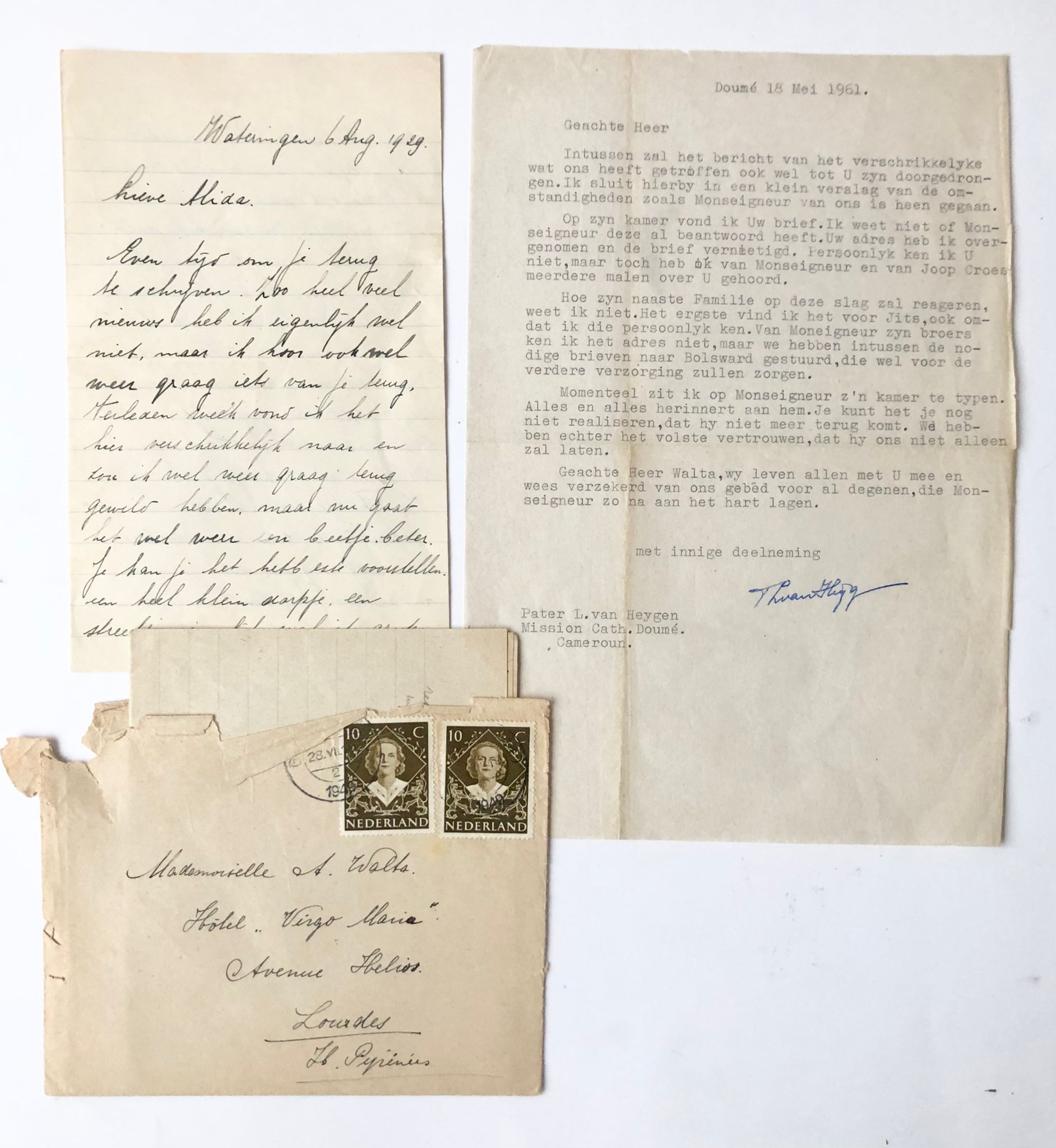 [Manuscripts, 20th century] Ca 12 letters regarding the family Walta, middle 20th century.
