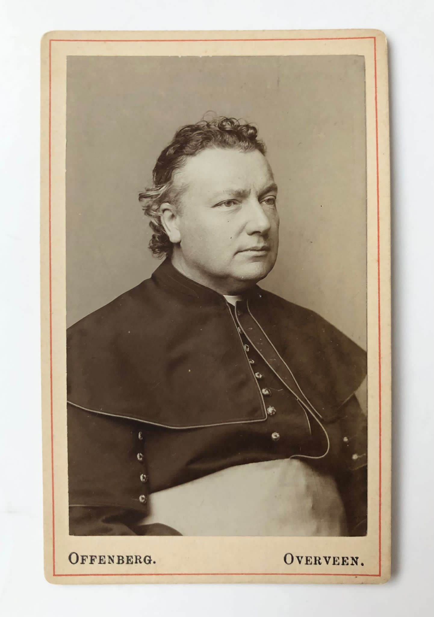 [Photography 1897] Portrait photo of vicaris generaal (Roman Catholic officer) A.J. Callier, on the occasion of the 25 year priest jubilee, 1897, 1 p.