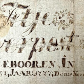 [Geneology, 19th century family Kos, Oude Niedorp] Various family papers Kos, 19th century. Over 50 pieces, manuscripts.