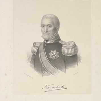 [Original lithograph, 20th century] Portrait print of general Baron Kraijenhoff (Krayenhoff), 1 p.