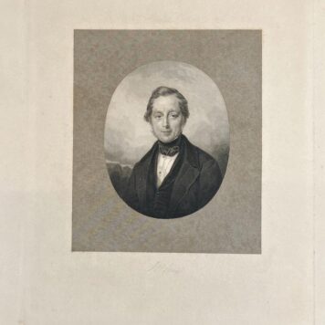 [Original etching and engraving, publishing date unknown] Portrait of Van Land, medical doctor, 1 p.