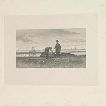 [Original lithograph, 1870] Leeghwater in reclaimed land (Drooggemaakt land) 1608, published 1870, 1 p.
