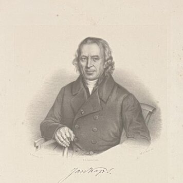 [Original lithography, 19th century] Portrait print of botanist and pastor Jan Kops (1765-1849), 1 p.