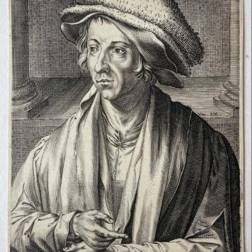[Antique print, etching and engraving] [7] Joachim Patinir (Pictorum aliquot celebrium, præcipué Germaniæ Inferioris, effigies; series title), published 1610, 1 p.