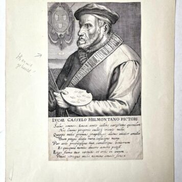 [Antique print, etching and engraving, 1610] [21] Lucae Gasselo Helmontano Pictori (Pictorum aliquot celebrium, præcipué Germaniæ Inferioris, effigies; series title), 1 p.
