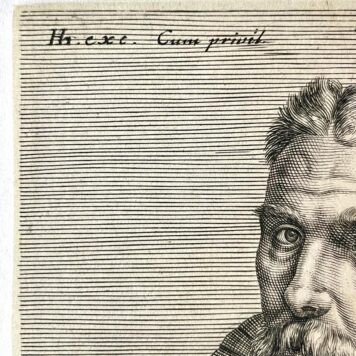 [Antique engraving, published 1610] Portrait print of artist Cornelius Ketel, Goudanus, 1 p.