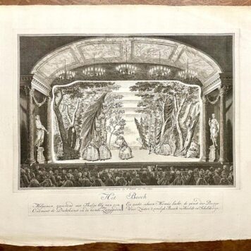 [Antique etching, ca 1750] Het Bosch (Het Bos, Amsterdam Theater Decorations, series of 12 plates), published before 1750, 1 p.