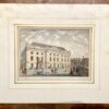 [Antique handcolored engraving, 1774] AFBEELDING van den NIEUWEN AMSTERDAMSCHEN SCHOUWBURG, van vooren/ Gezicht op de voorkant van de nieuwe Amsterdamse Schouwburg op het Leidseplein, published 1774, 1 p.