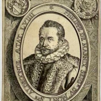 [Antique engraving, 1599] PHILIPPE DE MARNIX... (Portrait of schrijver Filips van Marnix, published 1599, J. de Gheyn, 1 p.