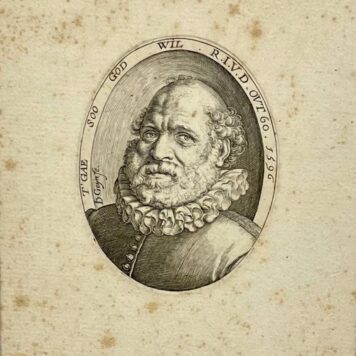 [Antique print, engraving, 1596] Portrait of poet Rutgaert Jansz/Portret van de dichter Rutgaert Jansz., published 1596, 1 p.