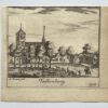 [Antique print, city view, published 1727] Valkenburg, published 1727, 1 p.