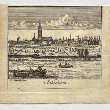 [Antique print, city view, 1730] Schiedam, published 1730, 1 p.