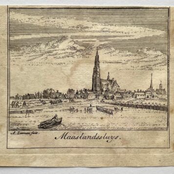[Antique print, city view, 1730] Maaslandssluys (Maasland), published 1730, 1 p.