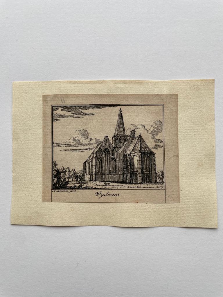 [Antique print, city view, 1730] Wydenes (Wijdenes), published 1730, 1 p.
