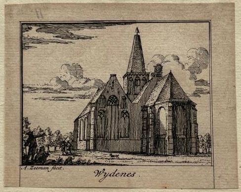 [Antique print, city view, 1730] Wydenes (Wijdenes), published 1730, 1 p.
