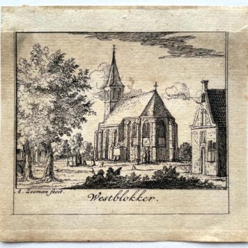 [Antique print, city view, 1730] Westblokker, published 1730, 1 p.