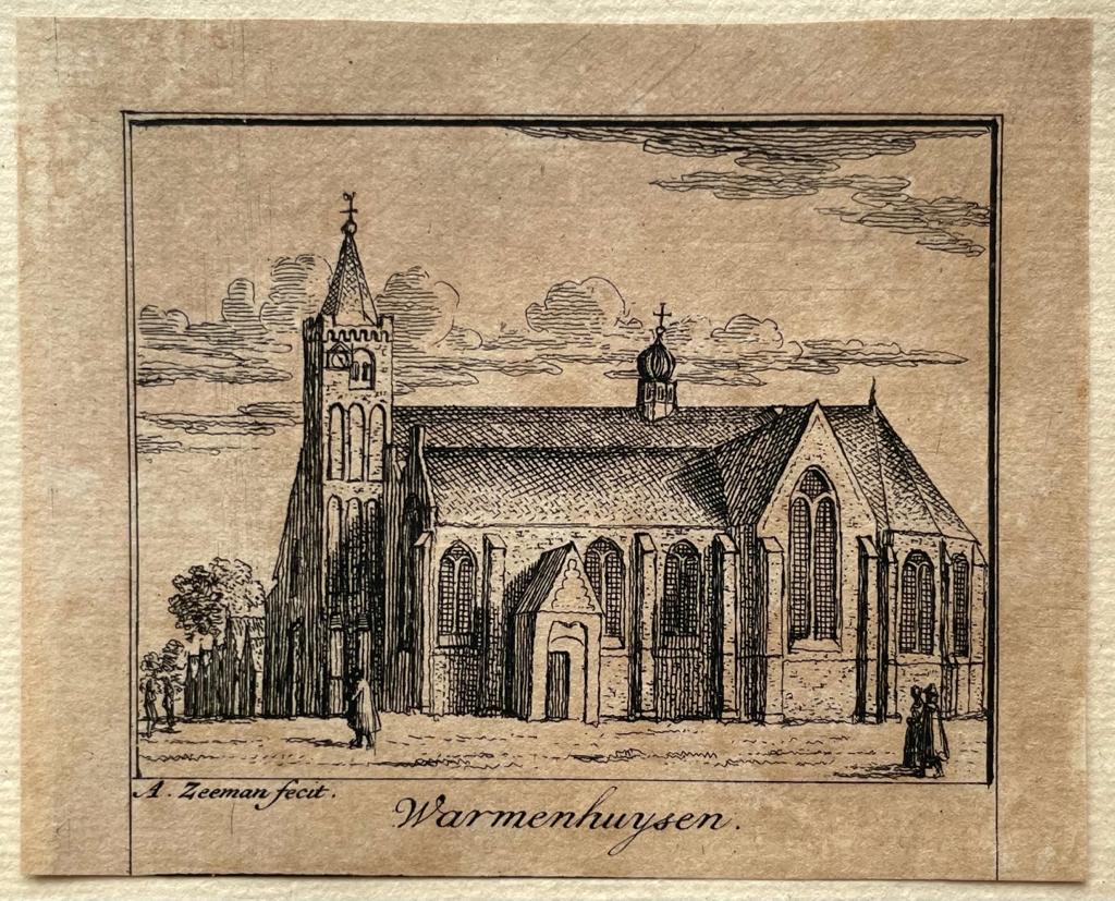 [Antique print, city view, 1730] Warmenhuysen (Warmenhuizen, province of North-Holland), published 1730, 1 p.