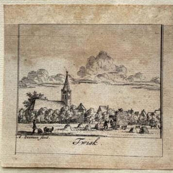 [Antique print, city view, 1730] Twisk, published 1730, 1 p.