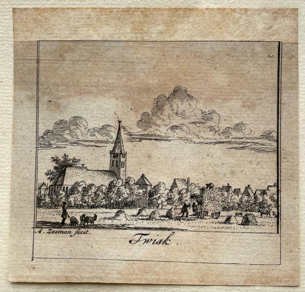 [Antique print, city view, 1730] Twisk, published 1730, 1 p.