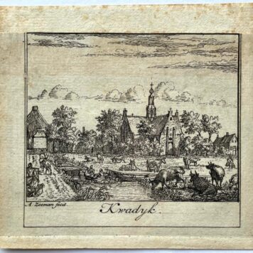 [Antique print, city view, 1730] Kwadijk, published 1730, 1 p.
