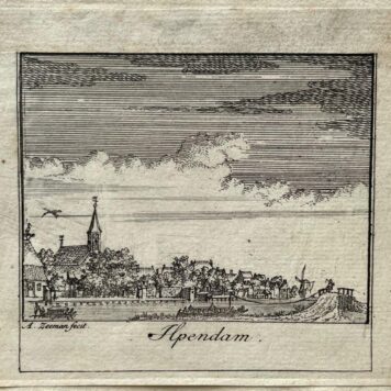 [Antique print, city view, barge, 1730] Ilpendam, published 1730, 1 p.