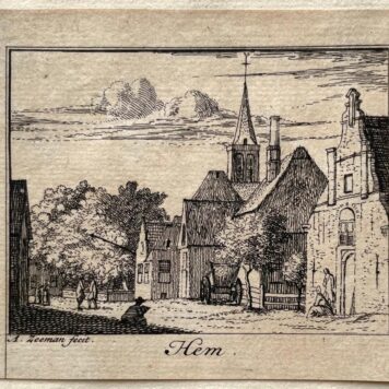 [Antique print, city view, 1730] Hem, the village, published 1730, 1 p.