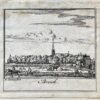 [Antique print, city view, 1730] The village of Broek, Friesland, published 1730, 1 p.