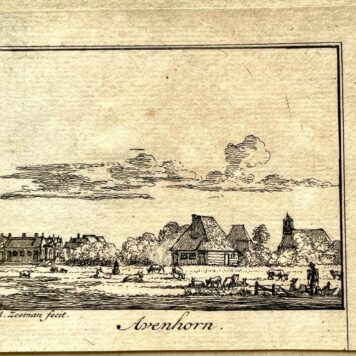 [Antique print, city view, 1730] Avenhorn, published 1730, 1 p.