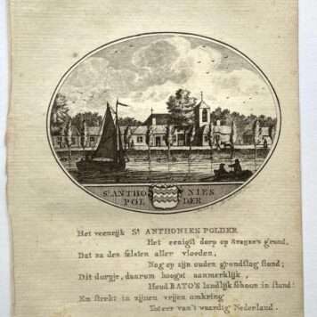 [Original city view, antique print] 't Dorp Sint Anthoniepolder, engraving made by Anna Catharina Brouwer, 1 p.