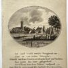 [Original city view, antique print] 't Dorp Rhijnzaterwoude, engraving made by Anna Catharina Brouwer, 1 p.