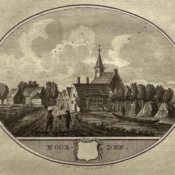 [Original city view, antique print] Het Dorp Noorden, engraving made by Anna Catharina Brouwer, 1 p.