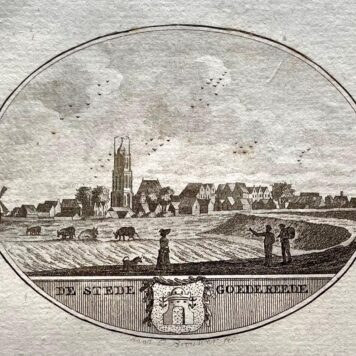 [Original city view, antique print] Het Dorp Goedereede, engraving made by Anna Catharina Brouwer, 1 p.