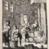 [Antique etching, gastronomy, making ice cream, 1682] Vervaardiging van sorbet in een keuken te Rosette, published 1682, by Jan Luyken, 1 p.