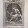 [Antique etching and engraving, Socrates, Greek history, 1782] The Celebrated Moral Philosopher Socrates while under Sentence of Death at Athens, published 1782, 1 p.
