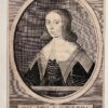 [Antique engraving, female artist, ca 1682] Portrait print of Anna Maria van Schurman (Schuurman, Schurmans), after E. de Boulonois, first female student in The Netherlands, poet and artist, published around 1682, 1 p.