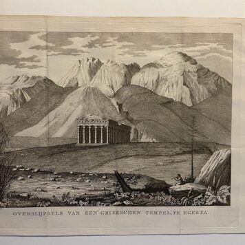 [Antique etching, Sicily, Segesta, ca 1800] Overblijfselen van een' Griekschen Tempel, te Egesta, 1 p.