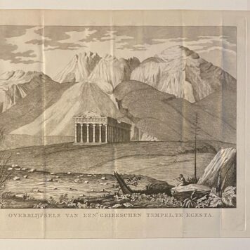 [Antique etching, Sicily, Segesta, ca 1800] Overblijfselen van een' Griekschen Tempel, te Egesta, 1 p.