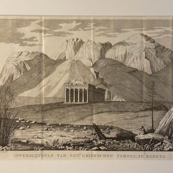 [Antique etching, Sicily, Segesta, ca 1800] Overblijfselen van een' Griekschen Tempel, te Egesta, 1 p.