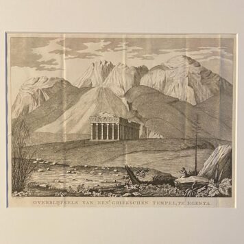 [Antique etching, Sicily, Segesta, ca 1800] Overblijfselen van een' Griekschen Tempel, te Egesta, 1 p.