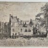 [Antique print, etching] The Berkenrode Castle, J.P. Saenredam, published ca. 1607-1665, 1 p.