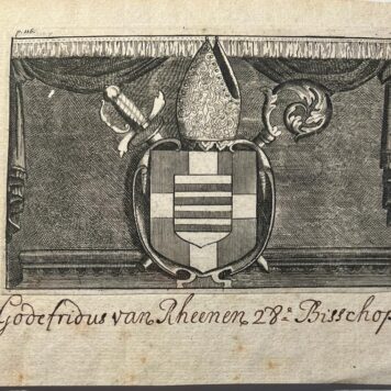 Wapenkaart/Coat of Arms: Godefridus van Rheenen, 28e bisschop, engraving, 1 p.