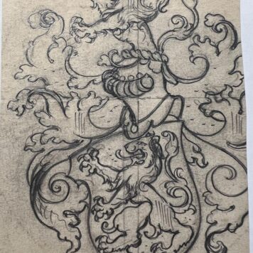 Wapenkaart/Coat of Arms: Van Rhijn, ontwerptekening, preparatory drawing, 1 p.