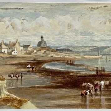 [Antique drawing, 19th century] View of a beach, made in 19th century by J.W.B., 1 p.