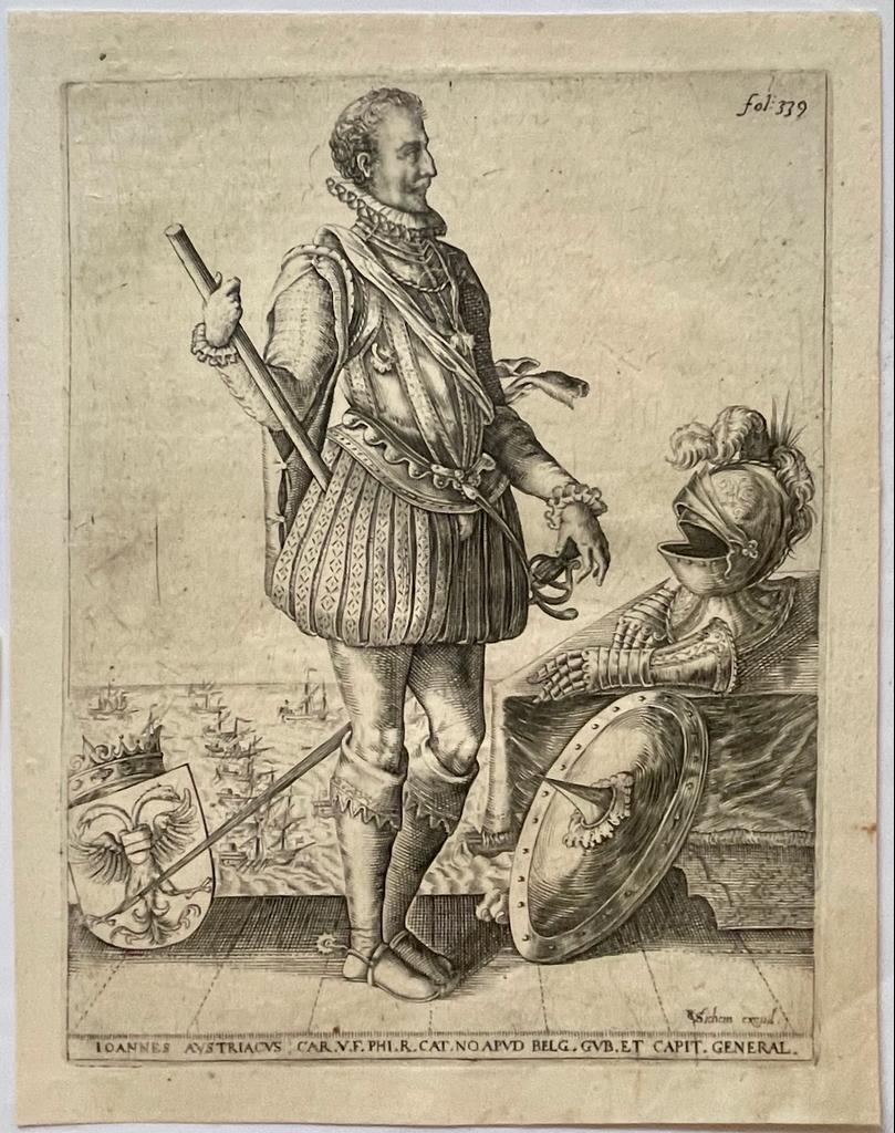 Antique Engraving - Portrait of John of Austria - C. Van Sichem, published 1611, 1 p.