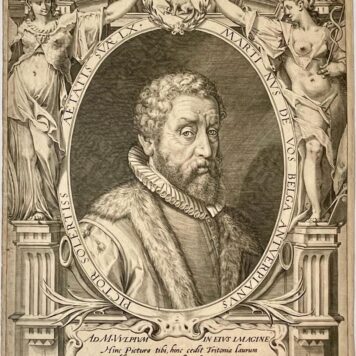 [Antique print, engraving ca 1592] Portrait of Maerten de Vos, A. Saedeler, ca. 1592, 1 p.
