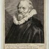Antique Engraving - Bust Portrait of the Painter Jacob Matham - J. Van de Velde II, published 1630, 1 p.