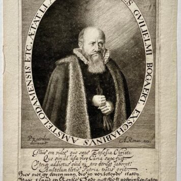[Antique engraving, 1629] Portrait of Jan Willemsz. Bogaert, J. van de Velde II, published 1629, 1 p.