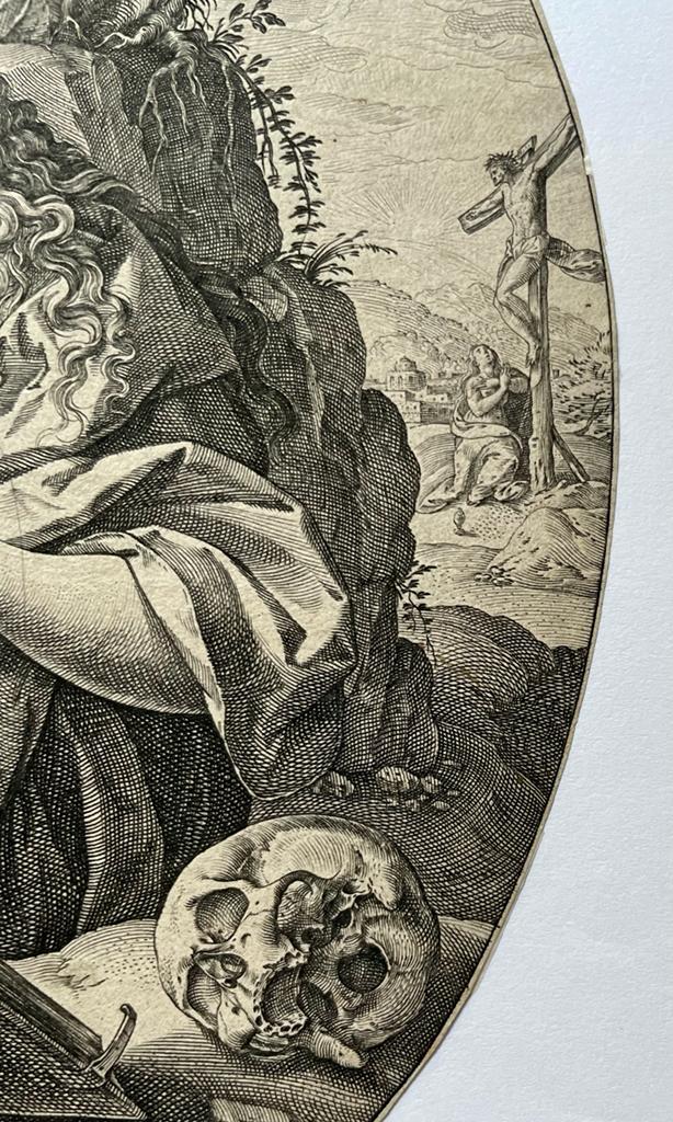 [Antique print, engraving] Penitent Mary Magdalene, published 1582, 1 p.