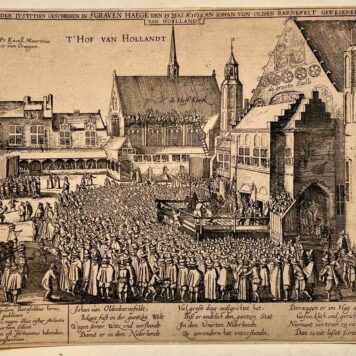 [Antique print, etching, execution, ca. 1619] De onthoofding van Johan van Oldenbarnevelt, published ca. 1619, 1 p.
