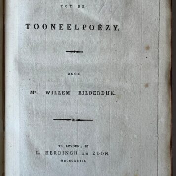[Literature 1823] Bydragen tot de tooneelpoëzij. Leiden, L. Herdingh en zoon, 1823, [4] 206 [2] pp.